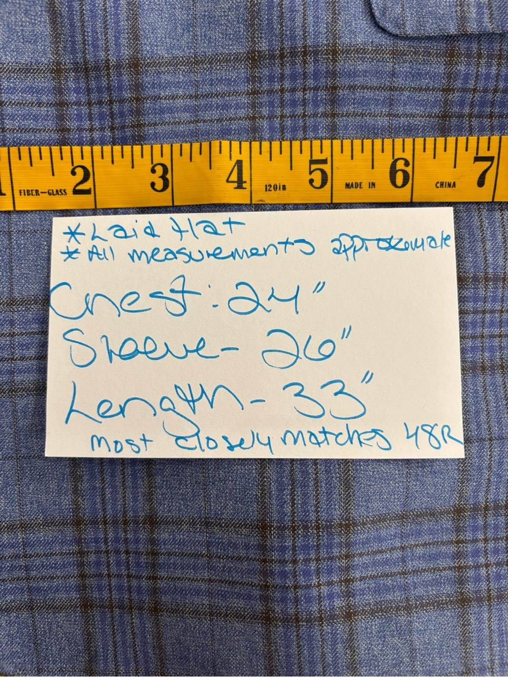 Tom James Executive Collection Bespoke Sport Jacket, 48R *see measurements* - Picture 8 of 8